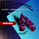 Hand Embroidered Hair Clips | Floral Design | Lightweight, Eco-Friendly Hair Accessories for Women & Girls