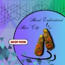 Hand Embroidered Floral Hair Clips for Women & Girls – Traditional Terracotta-Inspired Designer Accessories | Elegant Handmade Hair Pins